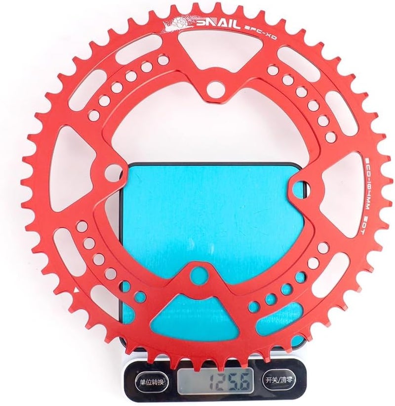 FOMTOR 104 BCD Chainring (30-52T) 7-12 Speed Compatible CNC 7075 Aluminum Narrow Wide Tooth Round Oval Chainrings for MTB/Road Bike Ebike Chainwheel Black/Red - Image 2